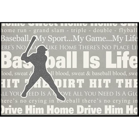 Carolines Treasures Carolines Treasures SB3078JMAT Baseball is Life Indoor or Outdoor Mat SB3078JMAT